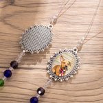 Personalizado You Left Paw Print on My Heart Atrapasol con forma de corazón y pata Rainbow Bridge Pet Loss Gift