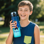Personalized Chinese Lion Dance Cartoon Character 17 oz 22 oz 34 oz Water Bottle with Name and Initial Back to School Gift for Kids Teenagers