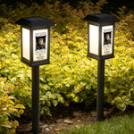 Personalised Minimalist Style Photo Solar Garden Light with Name Text and Year Garden Yard Cemetrey Decor Memorial Gift for Family