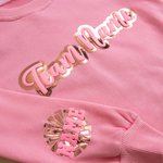 Personalized Puff Embossed Glitter Sports Mascot Sweatshirt with Team Name and Text Daily Wear Back to School Game Day Gift for Teammate Athlete