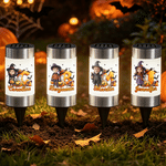 Personalized Halloween Cartoon Character Solar Garden Light with Name and Initial Garden Decoration Halloween Party Gift for Family Friend
