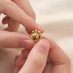Personalised 3D Bubble Paw Print Brooch Pin with Engraved Pet Name Decorative Accessories Birthday Memorable Gift for Pet Dog Cat Lover