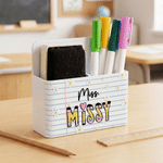 Personalized Magnetic Pencil Dry Erase Marker Holder with Name Interactive Teaching Tool Back to School Appreciation Gift for Teacher