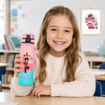 Personalized Chinese Lion Dance Cartoon Character 17 oz 22 oz 34 oz Water Bottle with Name and Initial Back to School Gift for Kids Teenagers