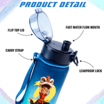 Personalized Chinese Lion Dance Cartoon Character 17 oz 22 oz 34 oz Water Bottle with Name and Initial Back to School Gift for Kids Teenagers