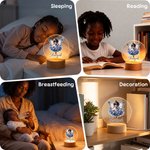 Personalised Black Birth Flower Fairy LED Night Light with Name and Wooden Base Room Decor Birthday Gift for African American Girls