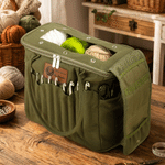 Personalized Yarn Pattern Large Capacity Canvas Storage Bag with Name Daily Use Sewing Birthday Gift for Crafters Knitters