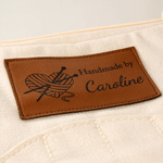Personalized Yarn Pattern Large Capacity Canvas Storage Bag with Name Daily Use Sewing Birthday Gift for Crafters Knitters