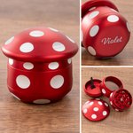 Personalised Mushroom Metal Herb Grinder with Name Mesh Sieve and Mini Scraper Daily Use Birthday Gift for Men Women