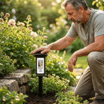 Personalised Minimalist Style Photo Solar Garden Light with Name Text and Year Garden Yard Cemetrey Decor Memorial Gift for Family