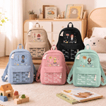 Personalized Birth Flower Cartoon Character Heart Butterfly Floral Backpack with Name Back to School Birthday Gift for Kids