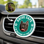 Clip acrílico personalizado para la rejilla de ventilación del coche, con una divertida foto multicolor de la cara de una mascota; bonita decoración para el coche, de uso diario; regalo de cumpleaños 