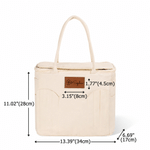 Personalised Birth Flower Multi-Compartment Storage Bag with PU Leather Name Label Anniversary Birthday Gift for Grandma Knitting Lover