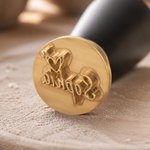 Personalised Multicolour Ceramic Signature Stamp with Pattern and Name Pottery Making Clay Processing Birthday Gift for Pottery Maker