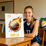 Personalized Soccer Basketball Canvas Prints with Name and Number Modern Living Room Decor Ship from USA Birthday Gift for Kids Teenagers