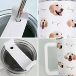 Personalized Cute 1-8 Face Photos 20 oz 40 oz Tumbler with Text and Straw Travel Accessories Birthday Gift for Family Friends
