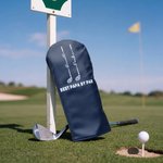 Personalised 1-6 Golf Clubs Pattern Name PU Leather Golf Club Head Cover with Text Golf Tools Anniversary Retirement Gift for Golf Player Man