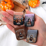 Personalized Cartoon Vampire Magnetic PU Leather Bookmark Clip with Name and Photo Halloween Gift for Book Lovers Bookworms