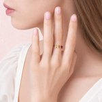 Personalized Heart Birthstone Adjustable Open Ring with Initial Dainty Jewelry Birthday Anniversary Gift for Women Girls