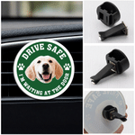 Clip acrílico personalizado para la rejilla de ventilación del coche, con una divertida foto multicolor de la cara de una mascota; bonita decoración para el coche, de uso diario; regalo de cumpleaños 