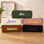 Gepersonaliseerd, veelkleurig en stevig potloodetui van corduroy met naam – cadeau voor het nieuwe schooljaar of een verjaardag, voor studenten en collega’s