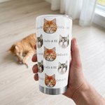 Personalized Cute 1-8 Face Photos 20 oz 40 oz Tumbler with Text and Straw Travel Accessories Birthday Gift for Family Friends