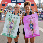 Personalized Watercolour Marathon Themed Quick Dry Sports Towel with Photo Name and Lanyard Marathon Race Day Birthday Gift for Marathon Runners