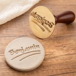 Personalised Multicolour Ceramic Signature Stamp with Pattern and Name Pottery Making Clay Processing Birthday Gift for Pottery Maker