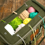 Personalized Yarn Pattern Large Capacity Canvas Storage Bag with Name Daily Use Sewing Birthday Gift for Crafters Knitters