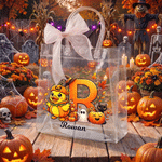Personalised Halloween Yellow Duck Clear Gift Bag with Name Daily Use Halloween Party Gift for Kids
