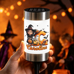 Personalized Halloween Cartoon Character Solar Garden Light with Name and Initial Garden Decoration Halloween Party Gift for Family Friend