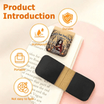 Personalized Cartoon Vampire Magnetic PU Leather Bookmark Clip with Name and Photo Halloween Gift for Book Lovers Bookworms