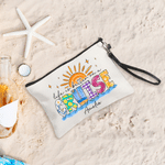 Personalised Life Is Better On A Cruise Makeup Bag with Wrist Strap and Name Travel Accessories Birthday Gift for Women Cruise Lovers