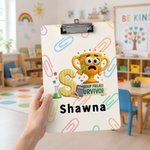 Personalized Pencil Teacher Theme Acrylic Clipboard with Name School Supplies Teacher Appreciation Week Teacher's Day Gift for Teacher