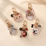 Llavero personalizado con foto de mascota, en forma de corazón, pata y hueso, con inicial; colgante para bolso; ideal para el uso diario y como regalo de cumpleaños para los amantes de las mascotas