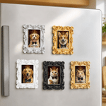 Personalised Court Oil Painting Pet Photo Fridge Magnet with Name Home Decor Birthday Housewarming Anniversary Gift for Pet Owner Friend