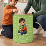 Personalized Fantasy Unicorn Dinosaur Large Capacity Storage Laundry Basket with Name Room Decor Birthday Gift for Kids Boys Girls