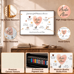 Personalised Watercolour Style Photo Canvas Prints with Text Warm Minimalist Home Decor Ship from USA Birthday Gift for Family Friends