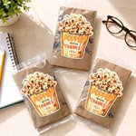 Personalised Self-Adhesive Popcorn Poppin Thank You Stickers Labels with Name Back to School Appreciation Gift for Teacher Classmate