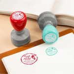 Personalised Fresh off the Market Flower Multicolour Self-Inking Stamp with Name and Date Bridal Shower Gift for Bridesmaids