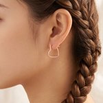 Personalized Dainty 1-5 Birthstones Heart Shape Earrings Daily Wear Birthday Anniversary Gift for Women