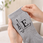 Personalized Multicolor Golf Theme 100% Cotton Socks with Name and Initial Golf Club Game Day Gift for Golf Lovers Golfers