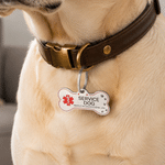 Personalised Bone Shape Service ESA Dog ID Tag with Pet Name Address and Telephone Outdoor Training Use Birthday Gift for Dog Owners