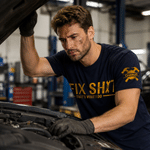 Personalised I Fix Shit That's What I Do Multicolour 100% Cotton T-shirt with Name Birthday Funny Gift for Man Husband Dad Grandad Mechanic Handyman