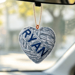 Personalized Handmade Embroidered Camouflage Heart Ornament with Name Home Decor Military Retirement Birthday Gift for Army Veterans
