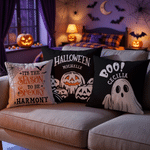 Personalized Halloween Theme Trick or Treat Soft Throw Pillow Cover with Name Halloween Gift for Kids Family