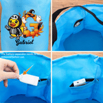 Personalised Cute Halloween Duck LED Light Bucket Bag with Name and Initial Trick or Treat Halloween Party Gift for Kids Boys Girls