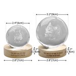 Personalized Pet Photo Round Crystal Ball LED Night Light with Name and Wooden Base Home Decor Pet Loss Bereavement Gift for Pet Owner