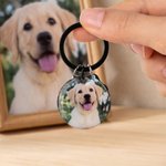 Personalized Angel Wing Photo Keychain with Nickname and Miss You Heart Charm Memorial Sympathy Gift for Loss of Loved One