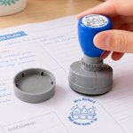 Personalised Cute Pattern Multicolour Self-Inking Stamp with Name and Text Motivational Teacher's Day Thank You  Gift for Teachers